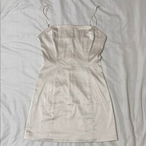 Sunday Best Cream Mini Dress Satin size 4 Aritzia